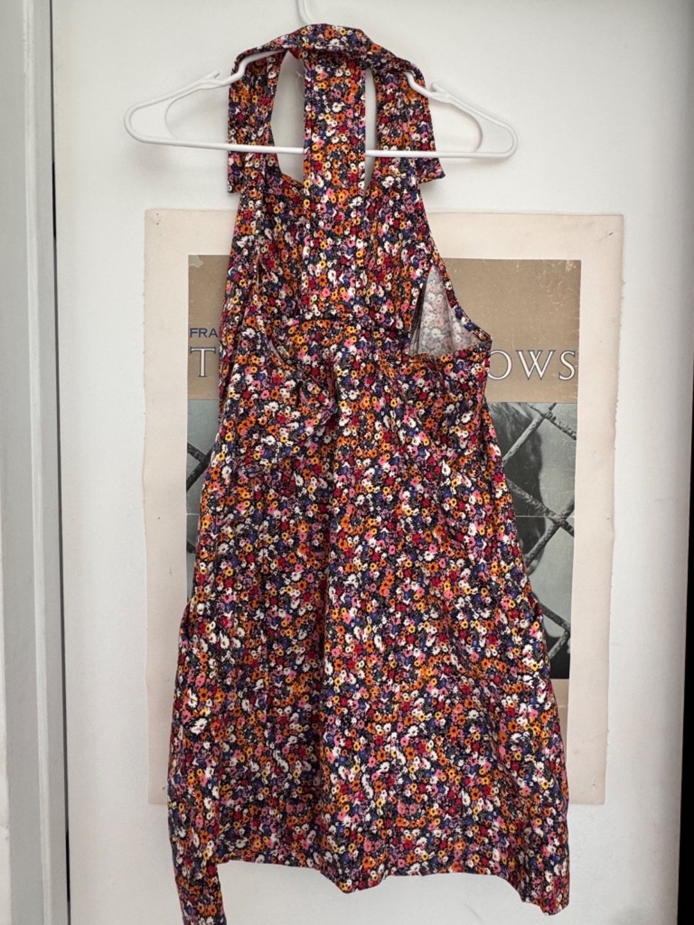Anthropologie Maeve Amelia Floral Halter T-Back Collared Halter Mini Dress - Picture 2 of 9